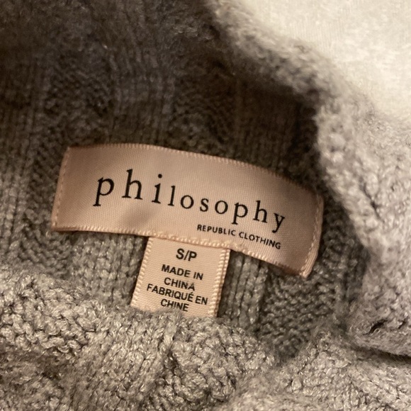 Philosophy Women's Gray Long Sleeve Top Sweater Size S/P - Picture 3 of 8